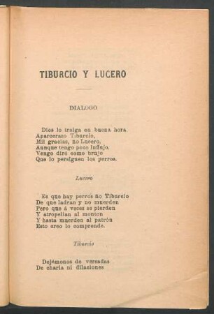 Tiburcio y Lucero : Diálogo
