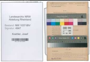 Entnazifizierung Josef Koehler , geb. 27.10.1909 (Zollsekretaer)