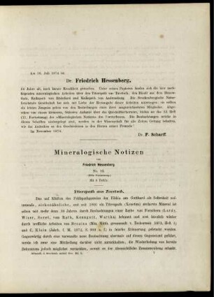 Mineralogische Notitzen No. 12.
