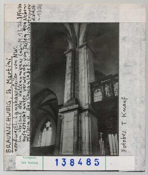 Braunschweig: Martinikirche, nordwestl. Langhauspfeiler von Nordwesten