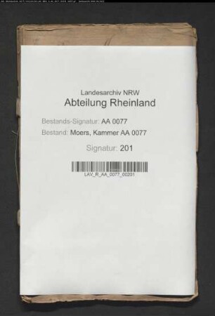 Das von der Stadt Duisburg von moersischen Staatseinwohnern geforderte Abschoss