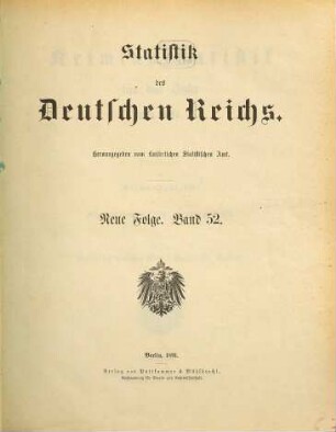 Kriminalstatistik : für das Jahr .... 52 = 1889 (1891)