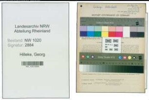 Entnazifizierung Georg Hilleke , geb. 30.09.1906 (Schlosser)