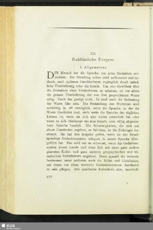 XII. Buddhistische Exegese