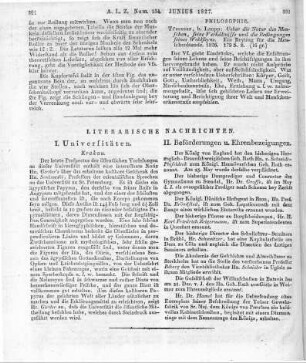 Ueber die Natur des Menschen, seine Verhältnisse und die Bedingungen seines Wohlseyns. Tübingen: Laupp 1826