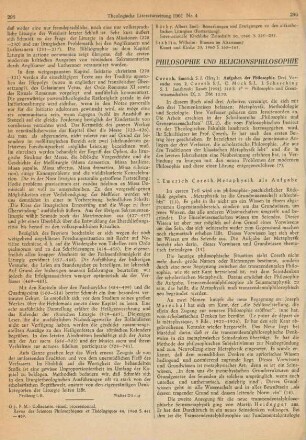 296-302 [Rezension] Coreth, Emerich, Aufgaben der Philosophie