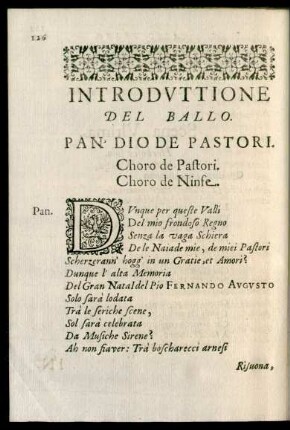 Introduttione Del Ballo.