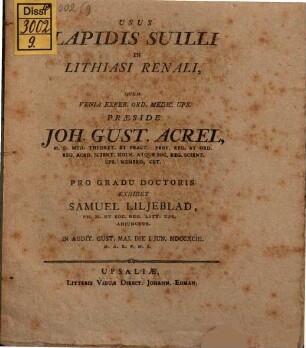 Usus lapidis suilli in lithiasi renali