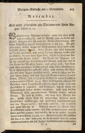 503-514, Morgen-Andacht am 1. November. - Abend-Andacht am 3. November.