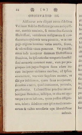 Observatio III.
