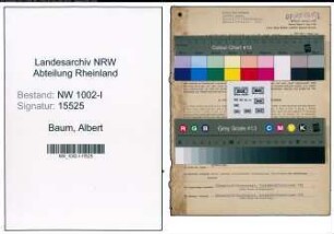 Entnazifizierung Albert Baum, geb. 23.03.1905 (Bauunternehmer)
