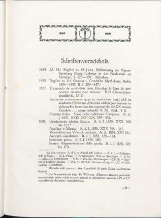 Schriftenverzeichnis.