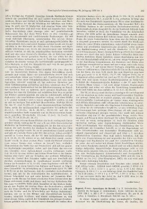 262-263 [Rezension] Bogaert, Pierre-Maurice, Apocalypse de Baruch