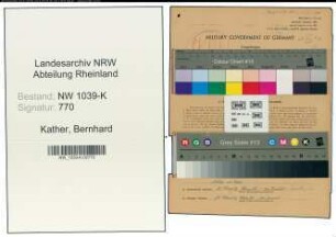 Entnazifizierung Bernhard Kather , geb. 15.08.1894 (Angestellter)