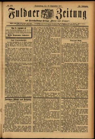 Ausgabe vom Donnerstag, den 19. September 1895.
