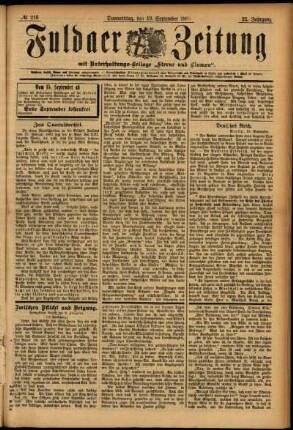 Ausgabe vom Donnerstag, den 19. September 1895.