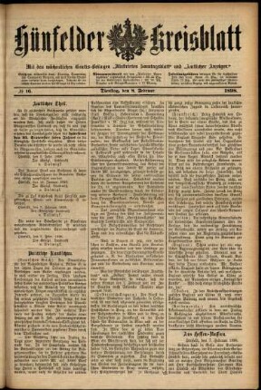 Ausgabe vom Dienstag, den 08. Februar 1898.