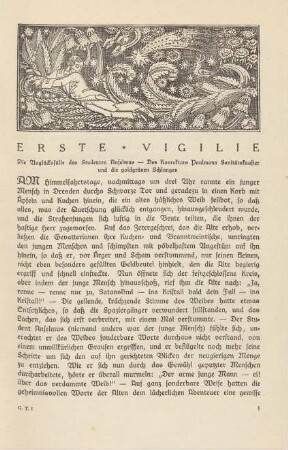 Erste Vigilie Die Unglücksfälle des Studenten Anselmus ...