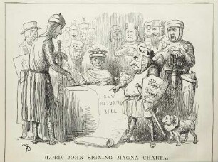 (Lord) John signing Magna Charta