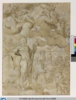 Die Hochzeit von Amor und Psyche (Ausschnitt mit Figur des Herkules)