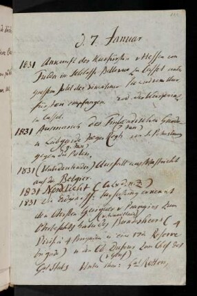 111r-121v, 7. Januar (1831-1847)