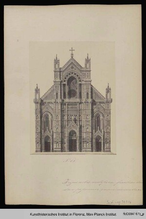 Domfassadenentwurf 15 "Huius urbis aedificia facilius laudare possumus quam aemulare"