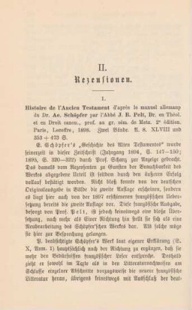278-280 [Rezension] Pelt, Jean-Baptiste, Histoire de l'Ancien Testament