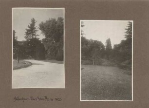 links: Schlossgarten rechts: Schlossgarten mit Schlosskirche im Hintergrund