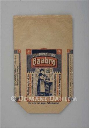 Papiertüte "Scheuerpulver Baabra"