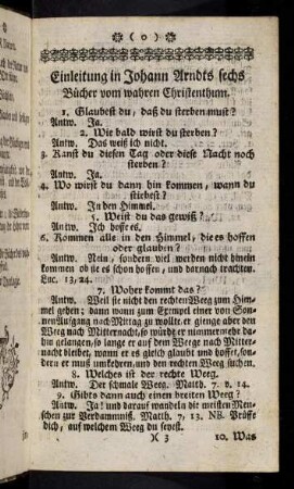 3r-8r, Einleitung in Johann Arndts sechs Bücher vom wahren Christenthum.