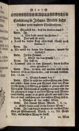 3r-8r, Einleitung in Johann Arndts sechs Bücher vom wahren Christenthum.