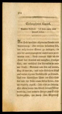 Siebenzehntes Kapitel. Bankers Boßheit. ich finde einen alten Freund wieder.