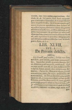 Lib. XLVII. Tit. I. - XIX.