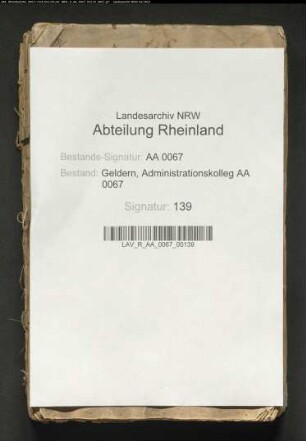 Registerauszüge und Spezifikationen über die zur Rentei Geldern erfallenden Prästationen zum Renteipachtanschlag