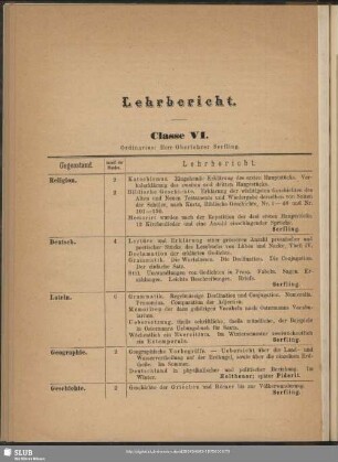 Lehrbericht