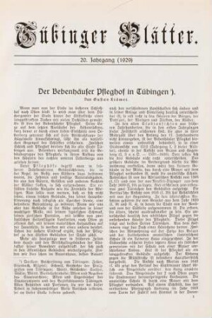 1-8 Der Bebenhäuser Pfleghof in Tübingen