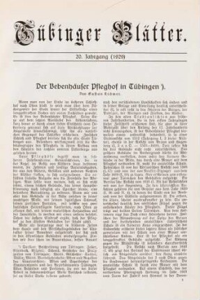 1-8 Der Bebenhäuser Pfleghof in Tübingen