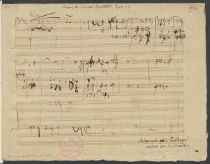 Quartette (instr.). Skizzen; vl (2), vla, vlc; LvBWV op.131; LvBWV op.133; KinB 131; KinB 133; 133