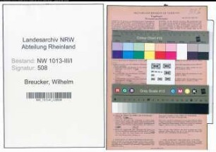 Entnazifizierung Wilhelm Breucker , geb. 11.10.1906 (Kaufmaennischer Angestellter)