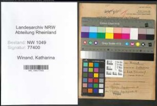 Entnazifizierung Katharina Winand , geb. 12.11.1904 ()