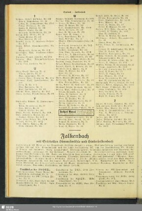 Falkenbach mit Ortsteilen Himmelmühle und Hinterfalkenbach