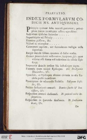 Index formularum condicis ms. antiquissimi