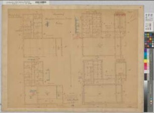 Arnsberg (Arnsberg) Lehrerinnenseminar Wirtschaftsgebäude - Turnhalle Blatt 1 Grundrisse 1905 1 : 100 63,5 x 83 Pause Gutenschwager, Kreisbauinspektor Staatshochbauamt Arnsberg