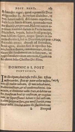 Dominica I. Post Pentecost.