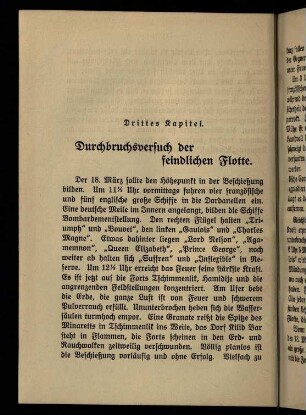 112-116, Drittes Kapitel: Durchbruchsversuch der feindlichen Flotte