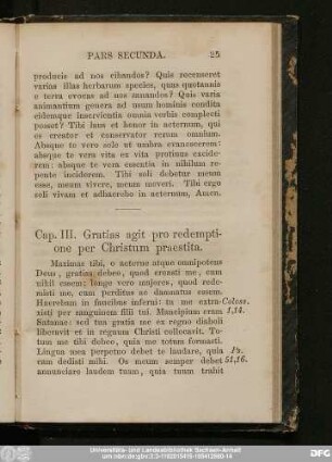 Cap. III. Gratias agit pro redemptione per Christum praestita.