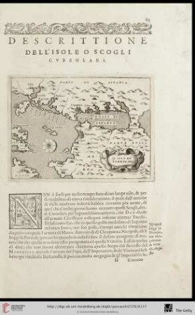 Descrittione dell‘ Isole o Scogli Curzolari