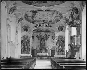 Meersburg Priesterseminar Sankt Carlo Borromeo Kapelle Innenansicht Richtung Chor