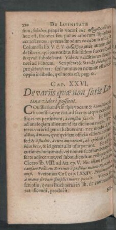 Cap. XXVI. De variis quae non satis Latina videri possunt.