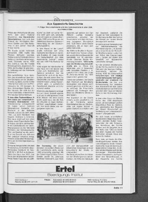 Aus Eppendorfs Geschichte